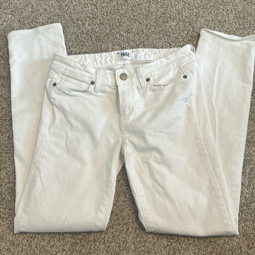 PAIGE white Skyline skinny jeans